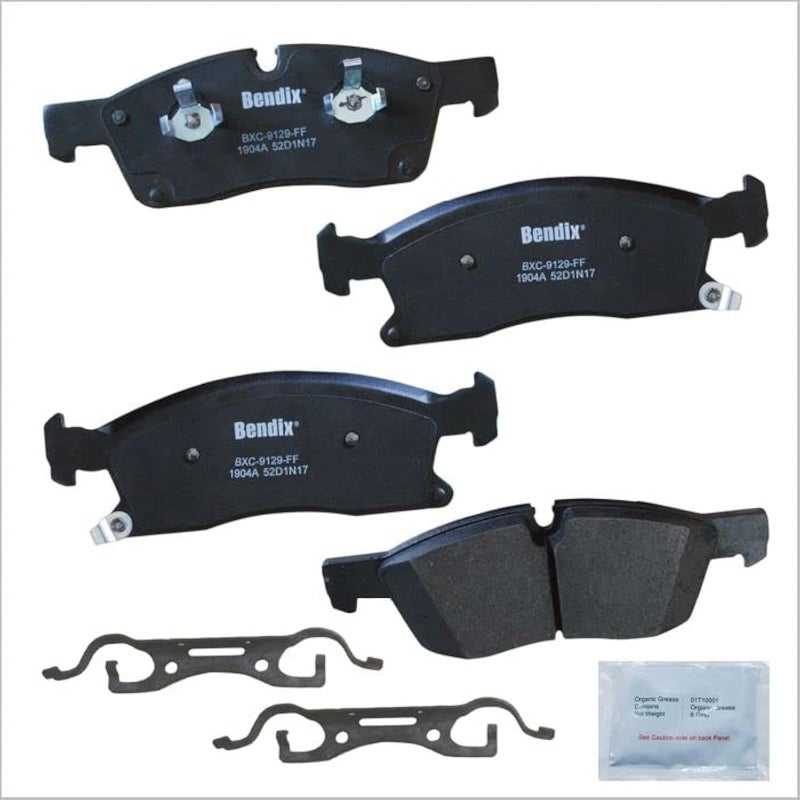 Bendix Priority1 CFC1904A Ceramic Front Brake Pads for Dodge Durango 2021-2017, Jeep Grand Cherokee 2013, Grand Cherokee 2022-2017 - Image 1